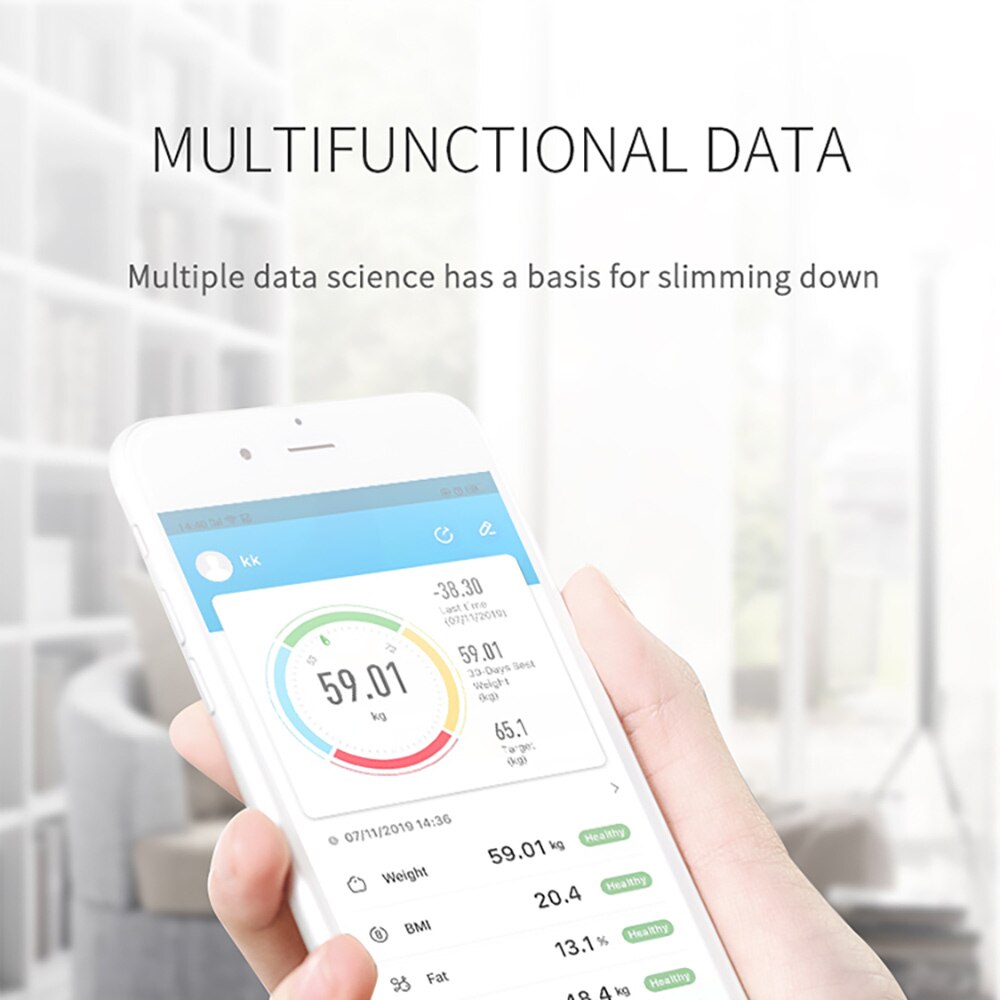 Bluetooth Lichaamsvet Schaal Weegschaal Smart Elektronische Weegschaal Led Digitale Badkamer Weegschaal Weegschaal Body Samenstelling