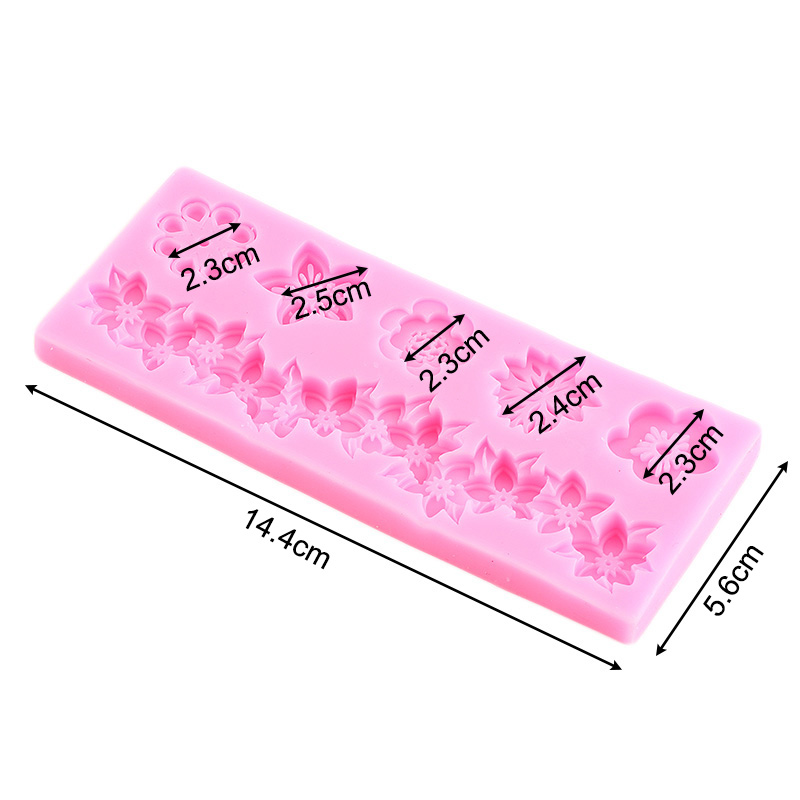 Bloemen Een Verscheidenheid Van Fondant Siliconen Mal Diy Cake Omtrek Mallen Taart Decoreren Bakken Gereedschap Chocolade Snoep Mal Van Klei