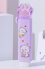 Gomme Portable Kawaii, propre sans miettes, chat, papeterie Kawaii, fournitures scolaires pour enfants: Clair