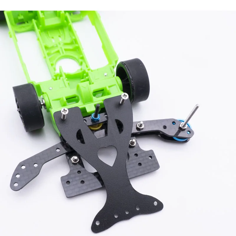 mini 4wd carbon pivot set swing fish car parts MS chassis suspension carbon full setting mini 4wd spring for tamiya car: light green