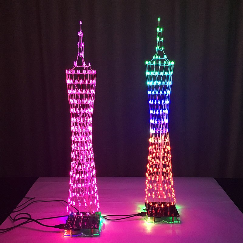 LEORY 1 pc 16x16 268 LED 3D LED Light Cube Kit Muziek Spectrum Elektronische Kit Met Afstandsbediening lassen Extra Plaat DIY