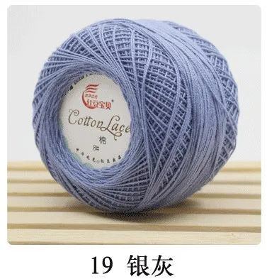 45g Lace Yarn 100% Cotton Yarn for Crocheting Fine Combed Yarn Tshirt Yarn Knitting Bobbin Lace Quilting Sewing Mercerized