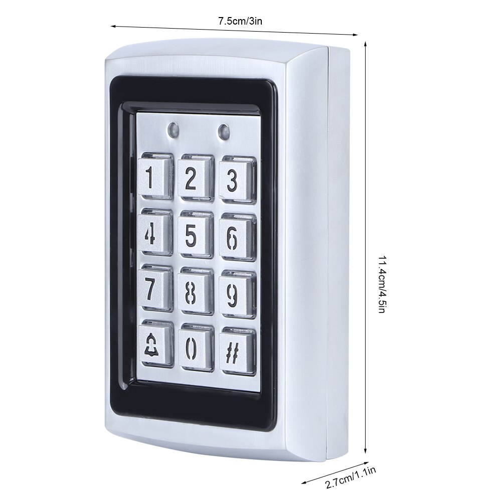 Outillage-cerradura eléctrica para puerta de garaje, controlador de acceso con contraseña, sistema de Control de acceso con luz de fondo para el hogar y la Oficina
