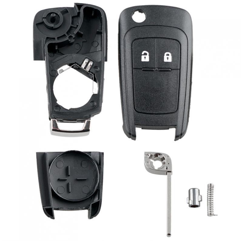 Funda de repuesto para mando a distancia de coche, carcasa plegable con 2 botones, para Opel, Vauxhall, Astra, Insignia, Vectra, Corsa, Zafira