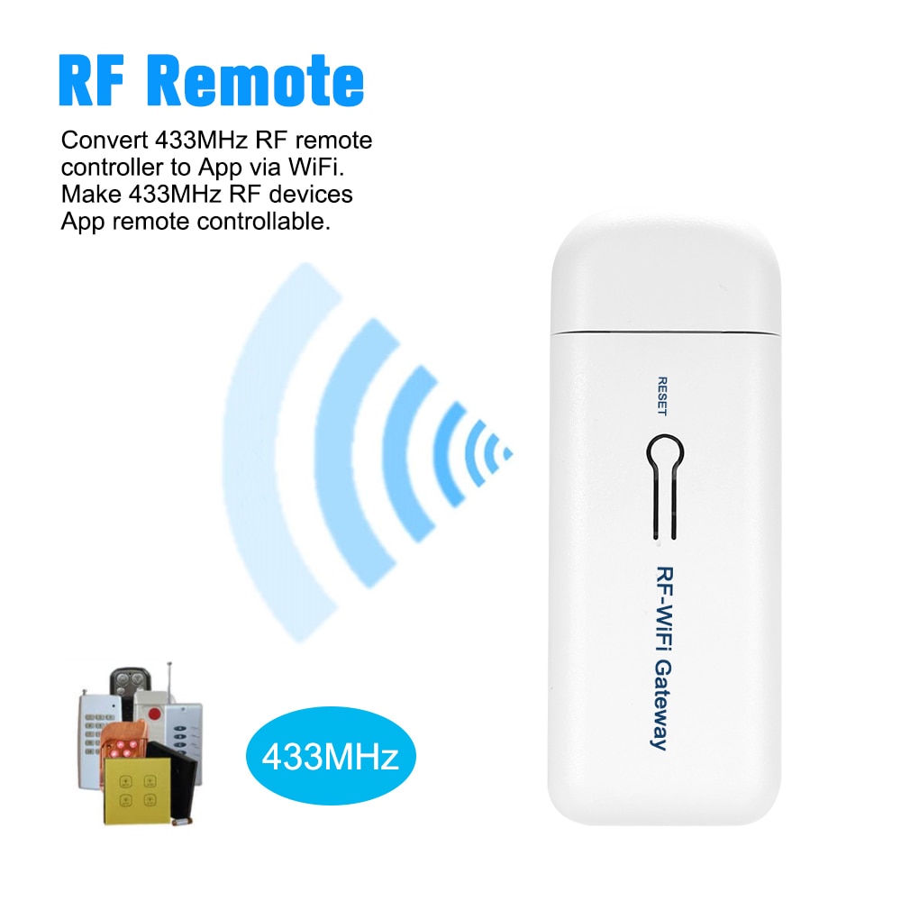 RF WiFi Tor Alarm System mit 433MHz Fernbedienung Tür Sensor PIR Bewegung Sensor Rauchmelder APP Fernbedienung