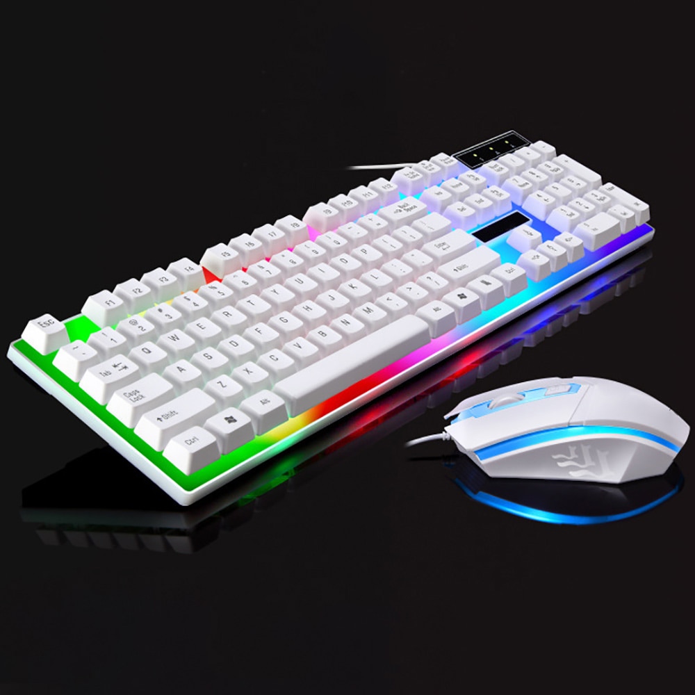 LED Spielen Maus einstellen Tastatur Und Maus einstellen Verdrahtete Tastatur Gamer Beleuchtet Spielen Tastatur einstellen Für Laptop Verdrahtete Tastatur einstellen