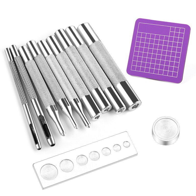 Miusie 40 Set Lederen Snap Fasteners Kit Metalen Drukknopen Naaien Knop Snap Fasteners Voor Leer Craft En Kleding Handgemaakte: Type 4