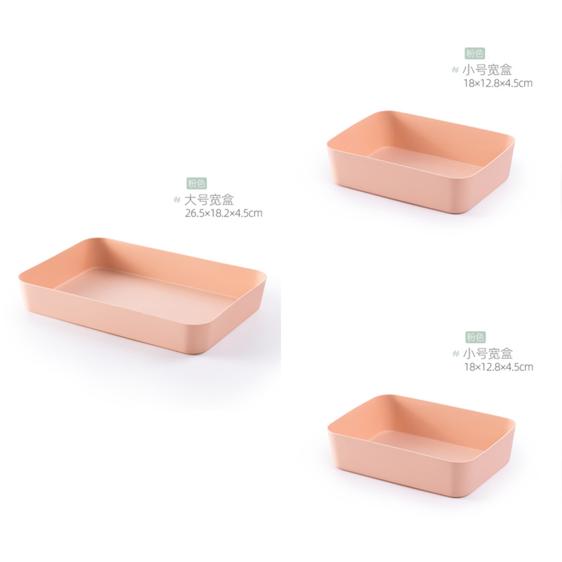 Drawer Organizer Tableware Cutlery Tray Organiser For The Drawers Dividers Plastic Storage Boxes For Kitchen: 1L and 2S Pink