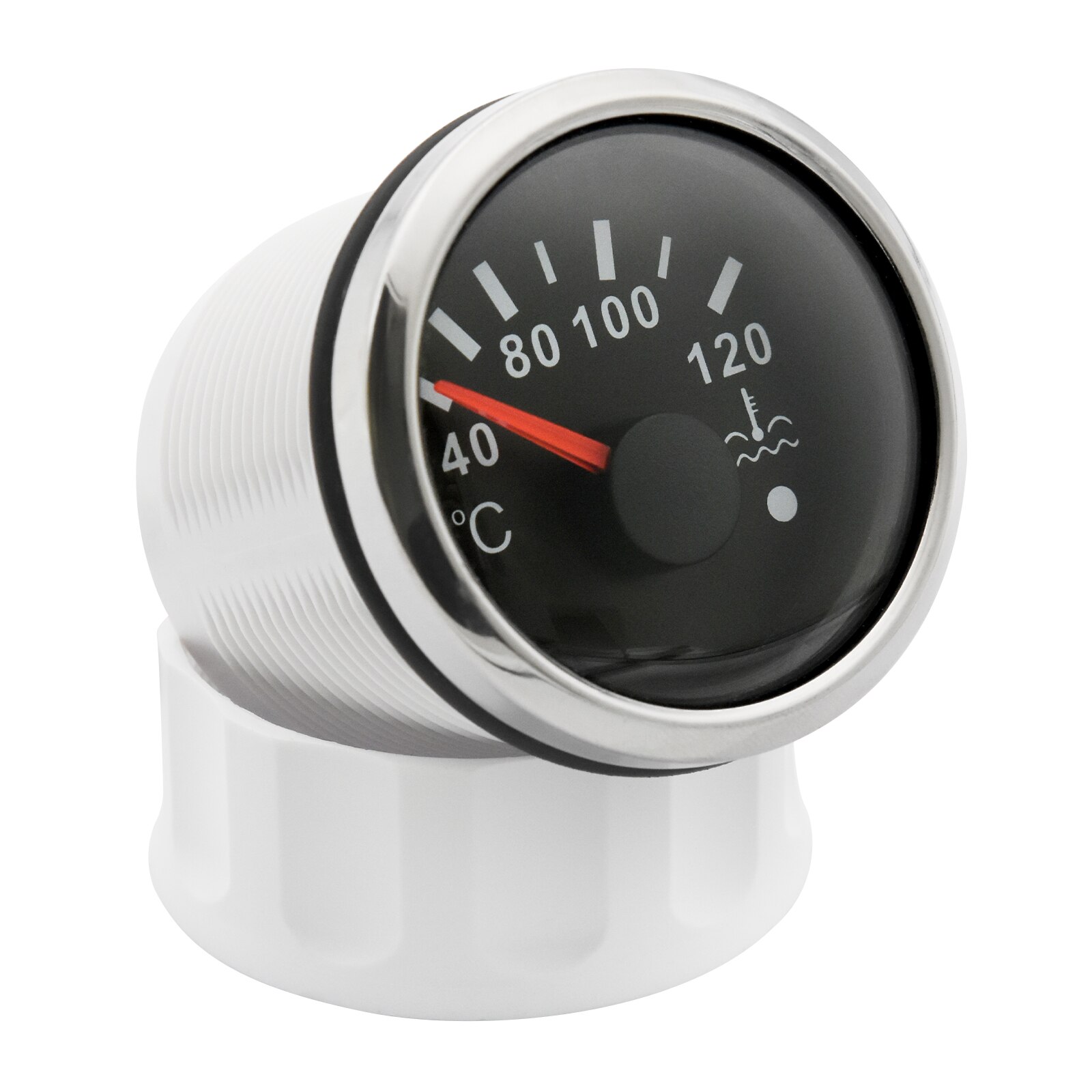 52mm Water Temp Gauge with Alarm Light 40-120℃ Truck Moto Car Temperature Sensor 10mm Water Coolant Temperature Sensors Adapter