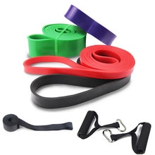 4pcs Pull Up Fitness Resistance Band Natural Latex Resistant Loop Bands Exercise Stretch Band with Door Anchor + Handles