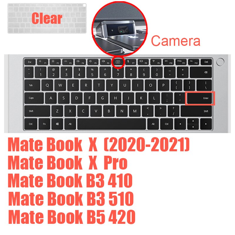 Tastatur Abdeckung für Huawei MateBook 13S 14S D14 15 16 X Profi 13 zoll E B B3 B5 Laptop magicbook Schutz Haut Film fallen Silikon: magicbook x Profi