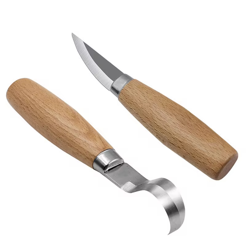 Couteau à découper le bois, ciseau à crochet, outils de sculpture, cuillère ergonomique pour le travail du bois, Durable, tordu, débutants, sculptural