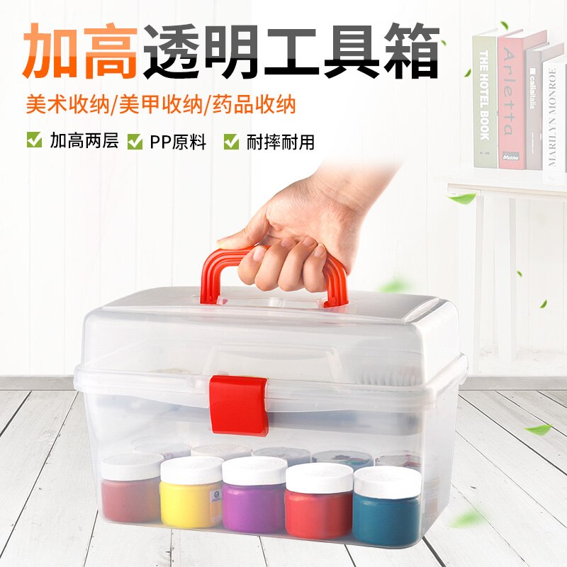 Multifunction Portable Tool Box Cabinet Handle Plastic Tools Box Organizer Caja Herramientas Garage Storage EA60GX