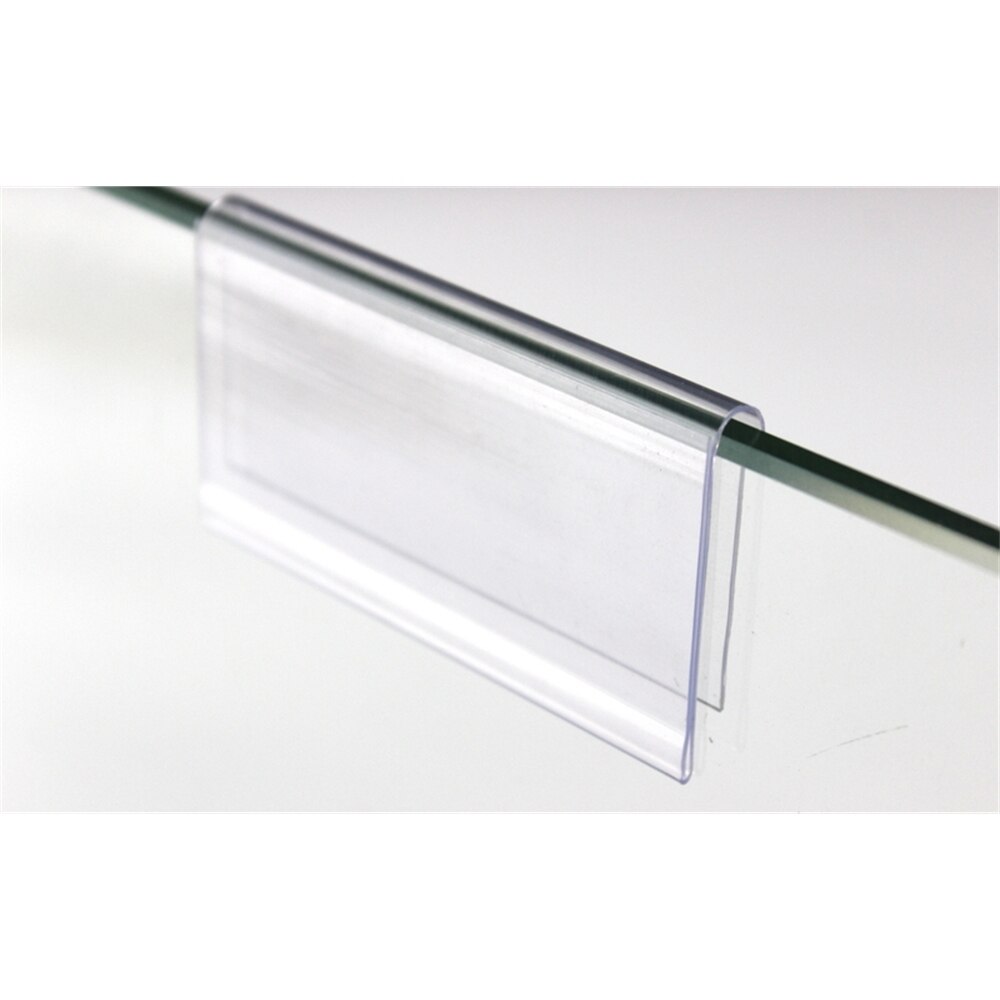 10/8/6Cm X 4.2Cm Clear Plastic Pvc Prijskaartje Teken Label Display Clip Houder Voor supermarkt Store Hout Glas Plank Fitting 50Pcs