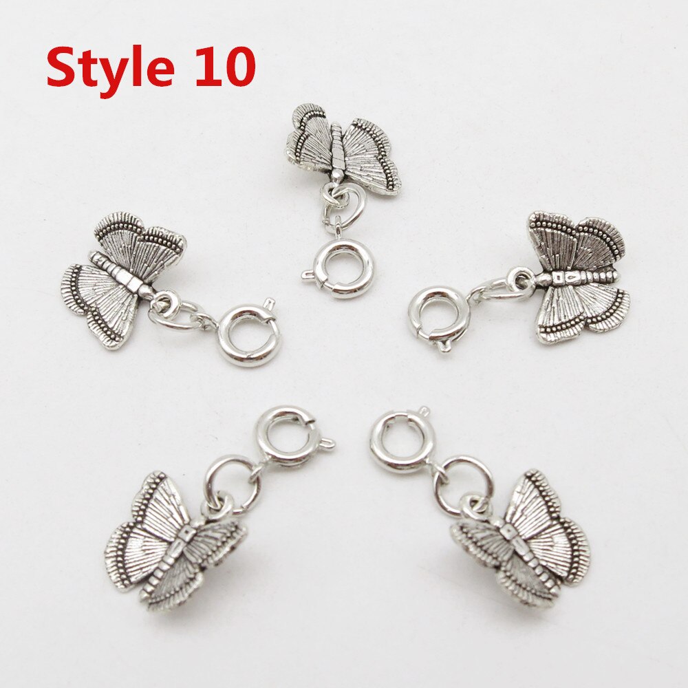 5 teile/paket verschiedenen 8 stile Charms haar braid furcht dreadlock perlen clips manschetten ringe Schmuck dreadlock Verschlüsse zubehör: 5pcs Style 10