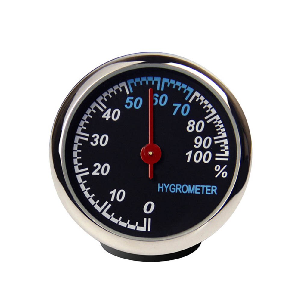 Auto Car Electronic Clock Automotive Mini Car Digital Thermometer Alloy Electronic Digital Quartz Dashboard Decorative: Hygrometer