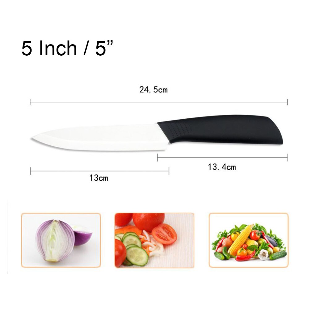 Ceramic Knife Set 3 4 5 6 inch Kitchen Knife Set Fruit Vegetable Utility Slicing Zirconium White Blade Chef Knives