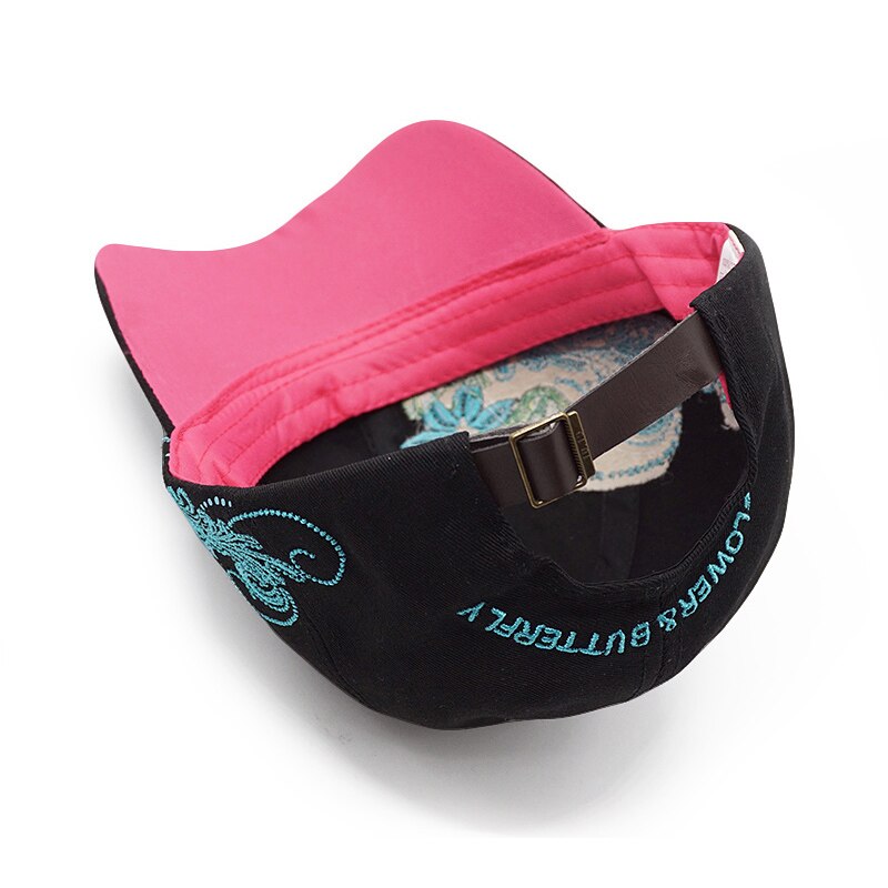 Kvinder sommerfugl baseball kasket broderi blomst snapback hat kvindelige piger sommer afslappet brev sol baseball hat ben