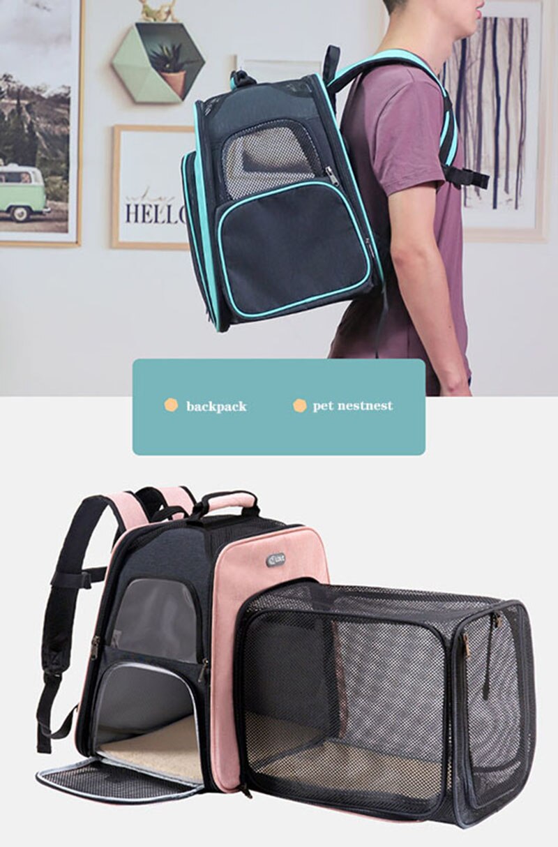 Folding Pet Backpack Portable And Large Capacity Extensible