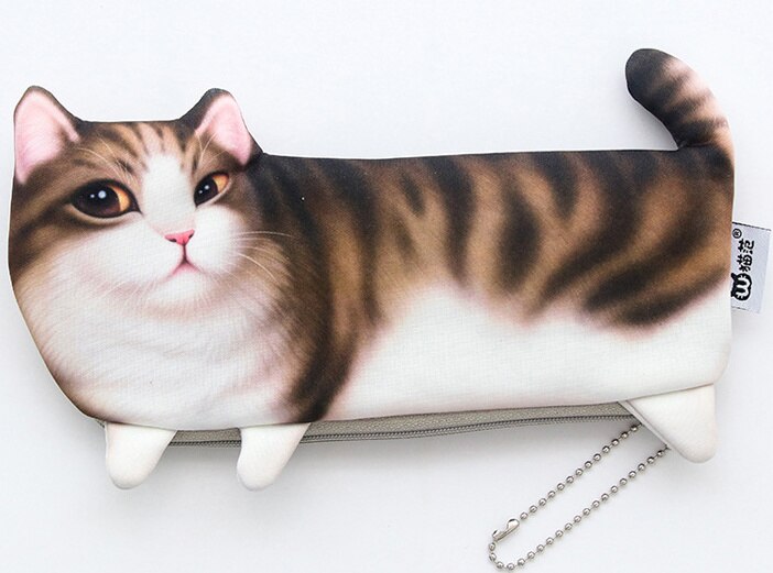 Novedad estuche para lápices con forma de gato, bolsa organizadora para almacenamiento para niños, Escolar, Escolar, premio de estudiante Escolar: 3