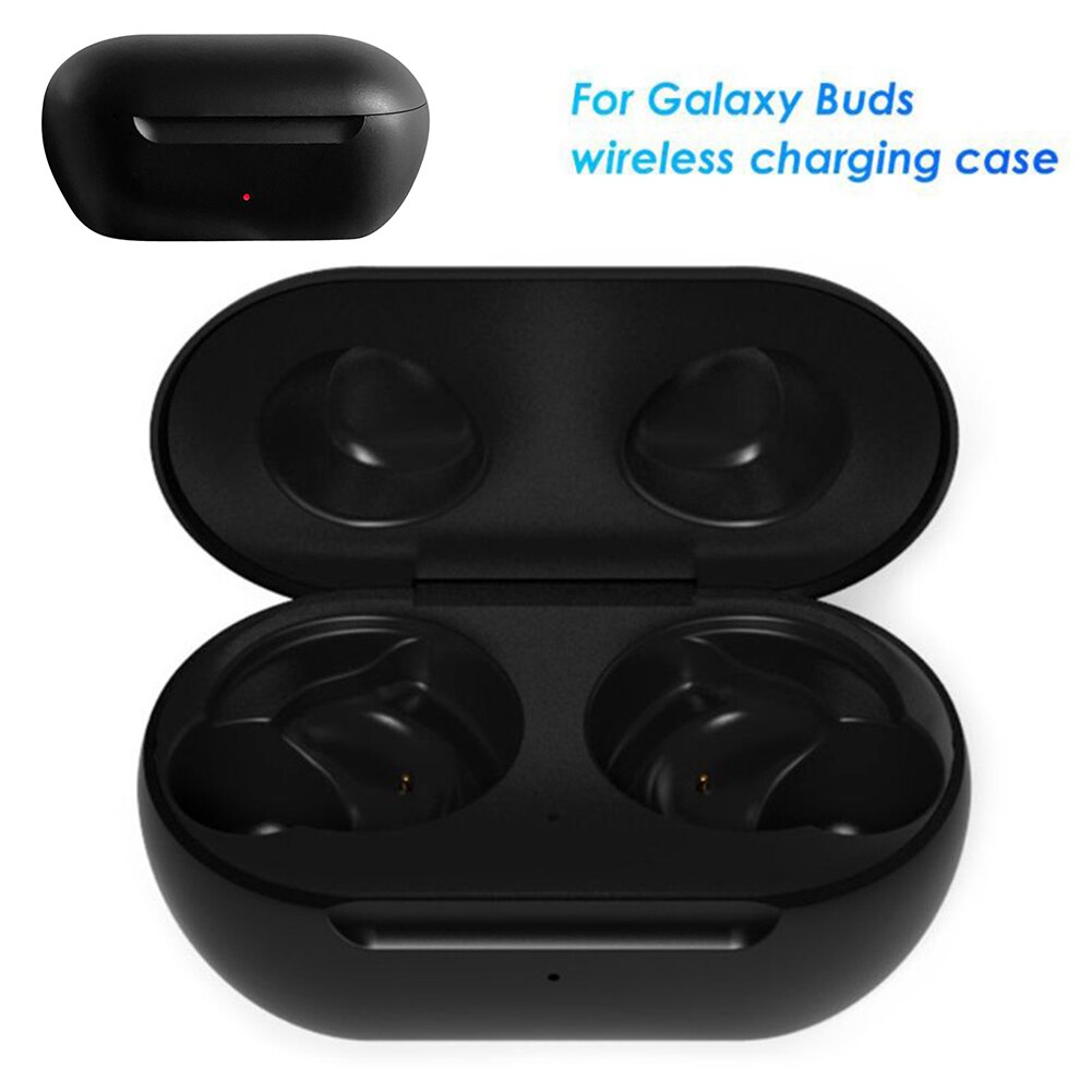 Replacement Wireless Charging Box for Airpods 1/2 Bluetooth Earphone 450mAh Battery Charger Case with LED Indicator Light: Black