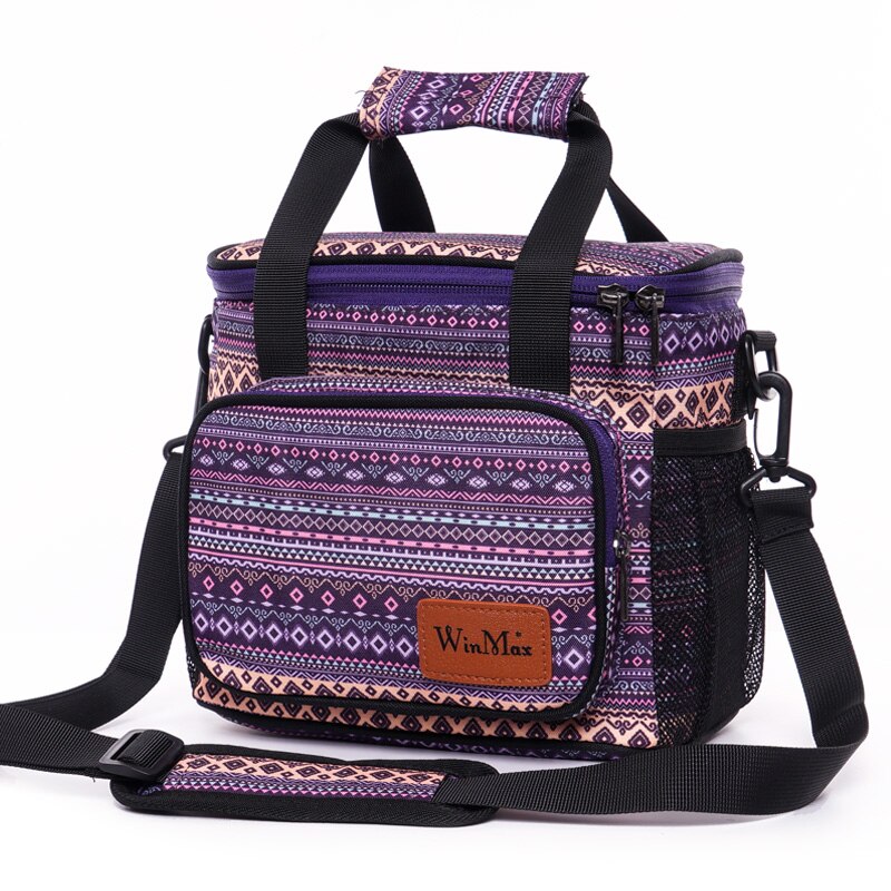 Winmax Isolierte Mittagessen Tasche Große Kapazität Mehrweg Mittagessen Kasten Tasche Arbeit Schule Tragbare Kühltasche mit Abnehmbaren Schulter Gurt: XWI3-Y008