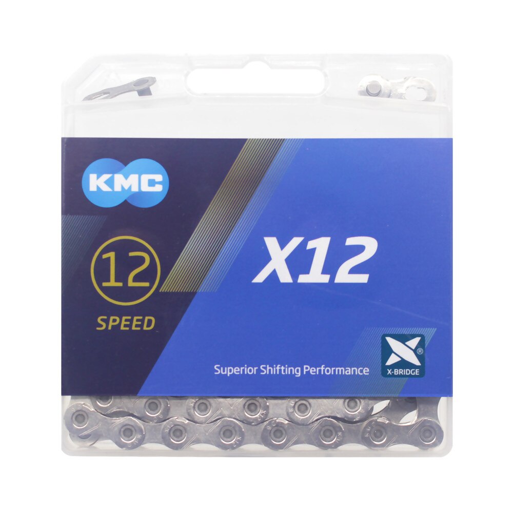 KMC Road Bike Chain X8 X9 X10 X11 X12 Bicycle Chains 8/9/10/11/12 Speed Chains MTB Crankset SRAM 8 9 10 11 12s Derailleur 116L: X12 Silver 126L