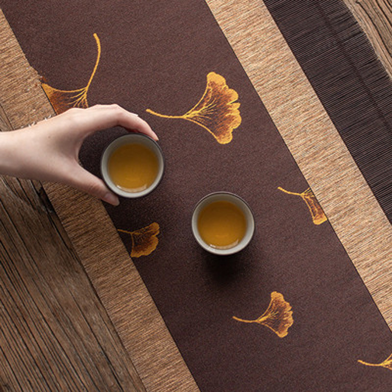 Linnen Tafelloper Slat Mat Chinese/Japanse Stijl Kung Fu Thee Decor Waterdichte Theeceremonie Theewaar Accessoire
