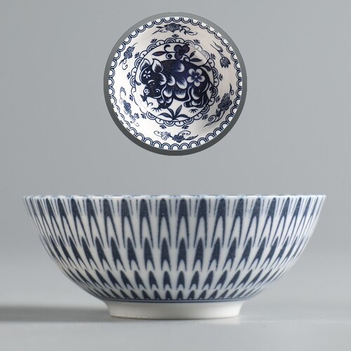 Keramisk kung fu tesæt kinesisk stjernetegn 50ml lille tekop enkelt kop antik blå og hvid porcelænskop personlig master kop: Svin