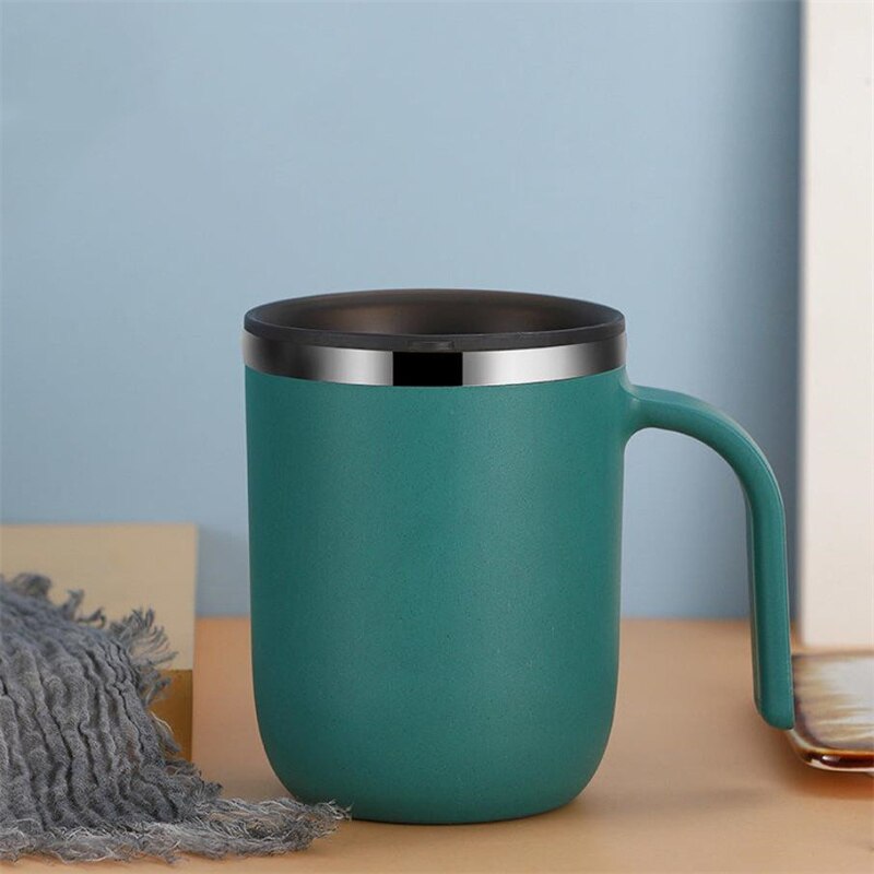 400Ml Koffie Mok 304 Rvs Isoleren Warmte 100% Lekvrij Melk Cup Met Deksel Keuken Drinkware Ontbijt Thee Mok J451: 2