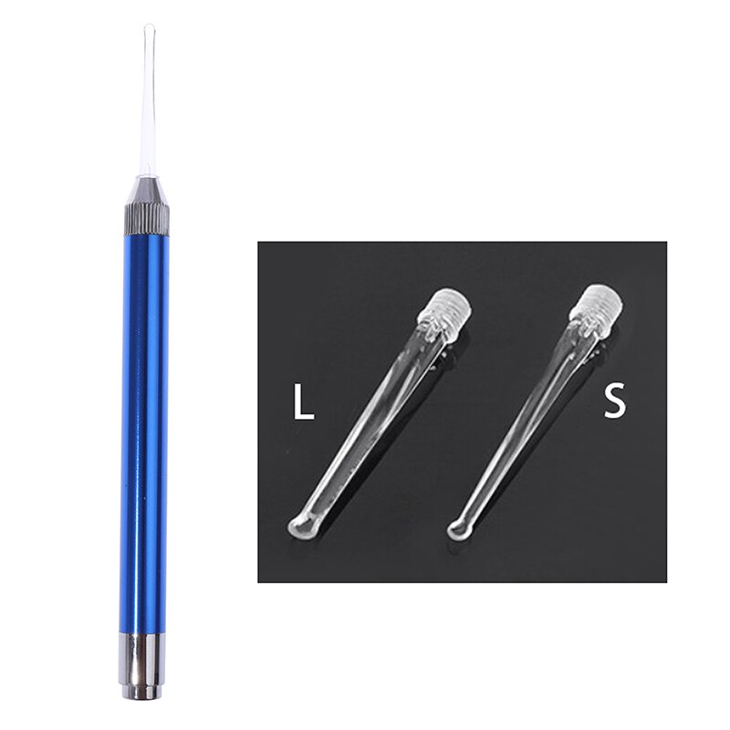 Oorreiniger oorsmeer verwijderaar zaklamp oorstokje oorreiniging oorsmeer verwijderaar oorcurette licht lepel: Blauw