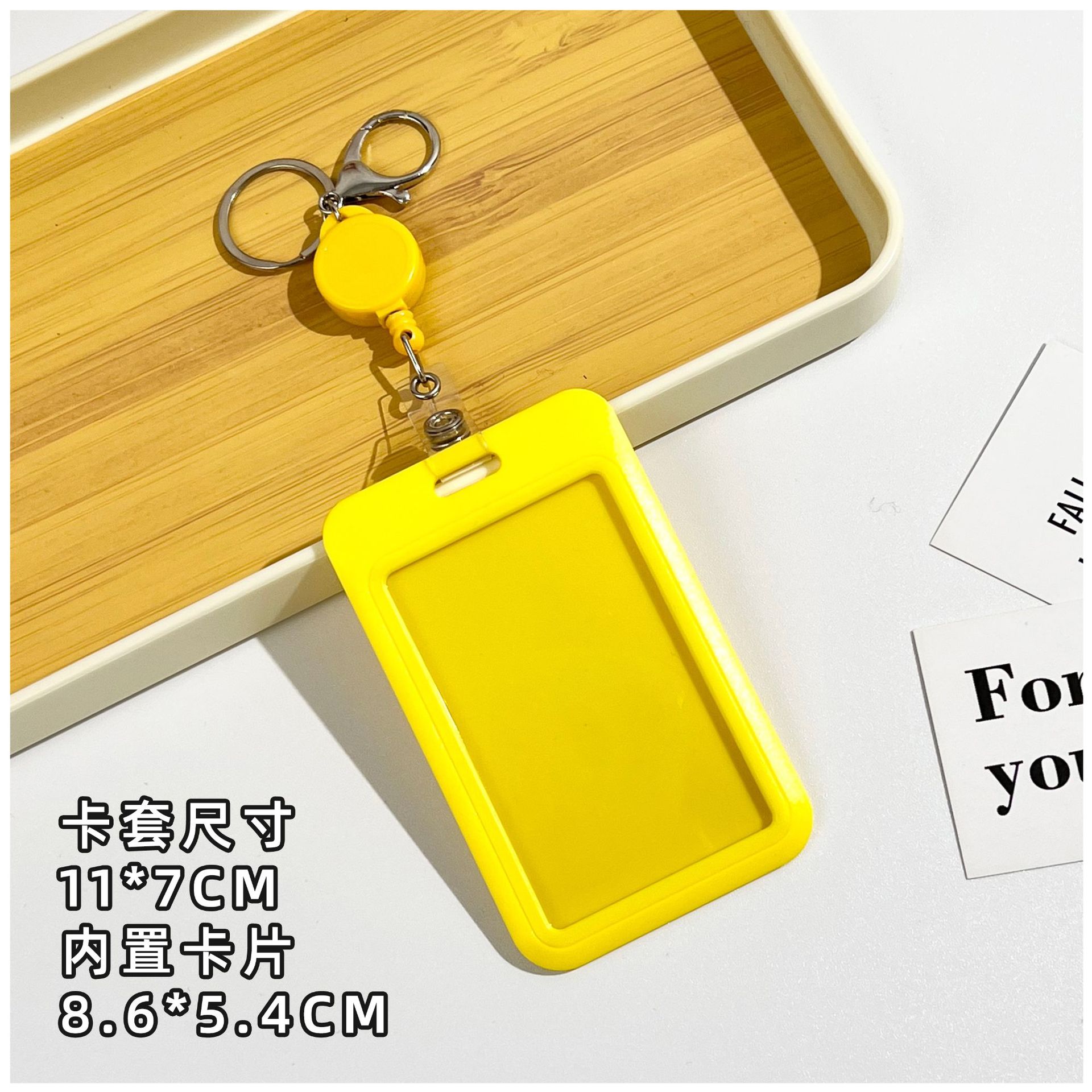 Suporte de crachá de identificação com carretel de crachá porta-cartão retrátil chaveiro nome crachá clipe de manga de cartão de identificação: CÉU AZUL