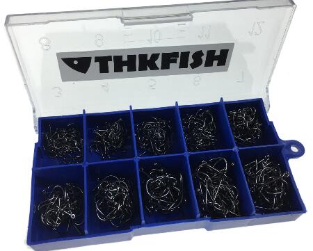 Anzuelos de pesca de agua dulce, Kit de anzuelos de púas para carpa, cebo Jigging, 500 piezas, #3-#12: black