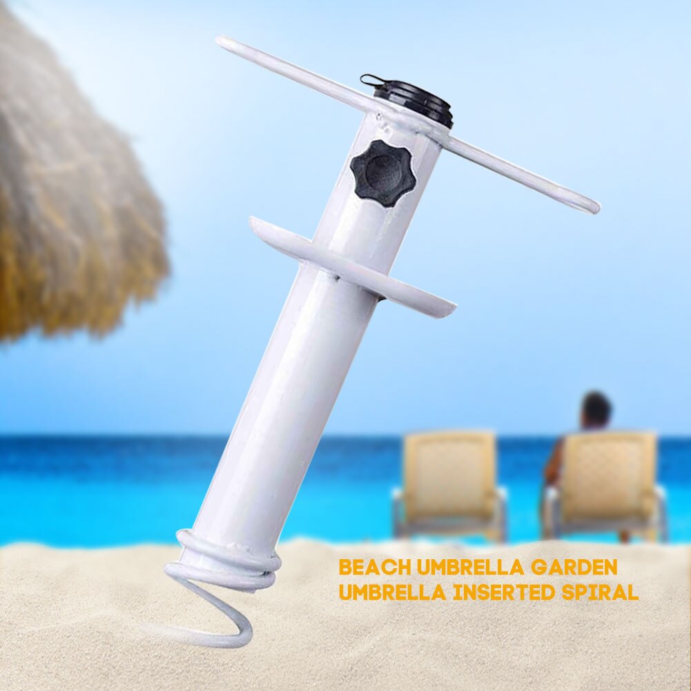 Stand Outdoor Beach Heavy Duty Iron Universal Portable Garden With Carry Bag Umbrella Sand Parasol Holder Grass Auger