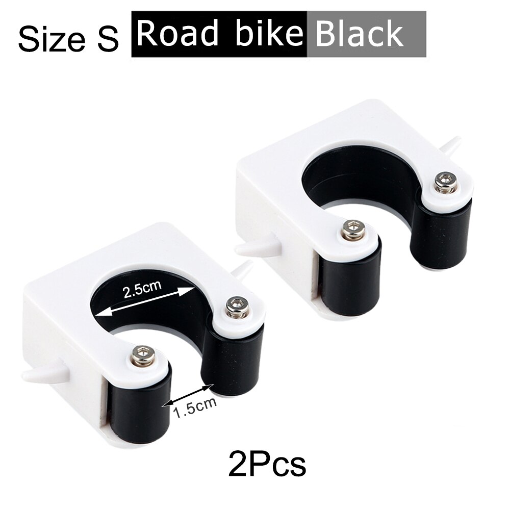 Bicycle Parking Rack Buckle Indoor Vertical Bike Storage Portable Wall Mount Hook Mountain Road Bike Cycling Display Stand: 2 Pcs Black Size S
