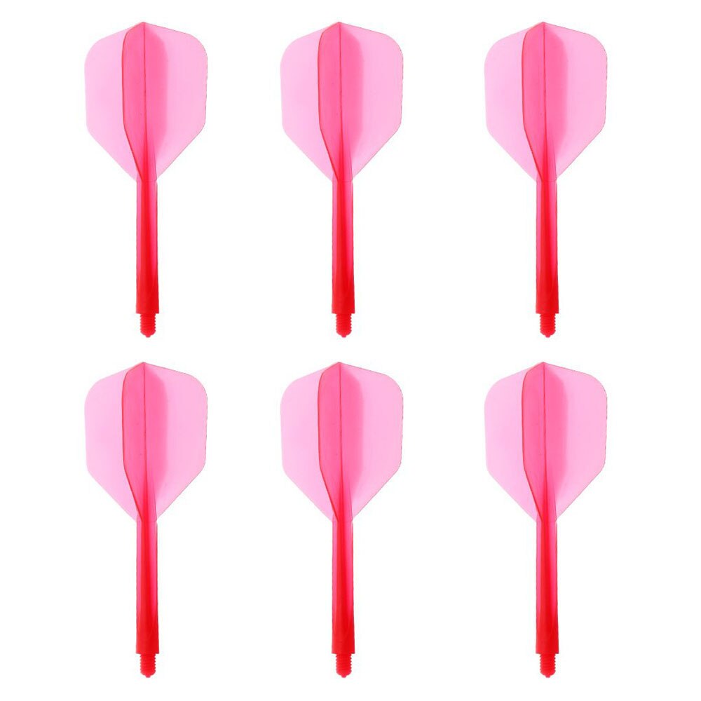 6 Pieces Transparent 2BA Thread Dart Shafts And Dart Flights Connection: Red