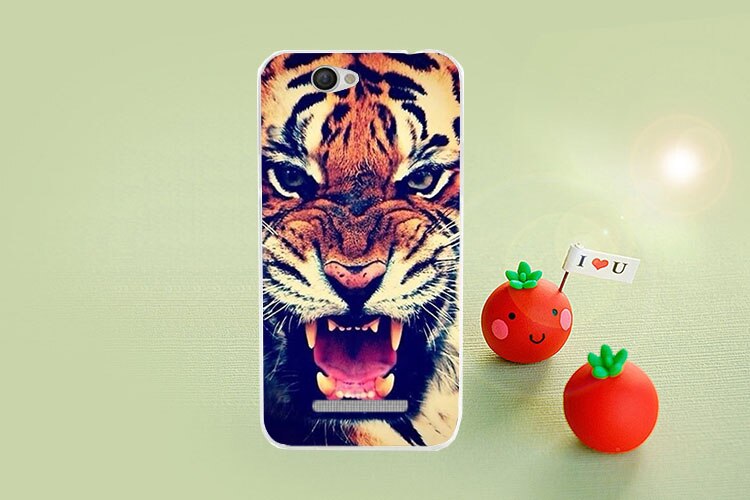 TPU painted Case For Wileyfox Spark / Spark+ Case colorful patterns Flowers animal and Eiffel Towers Phone Cover: B024
