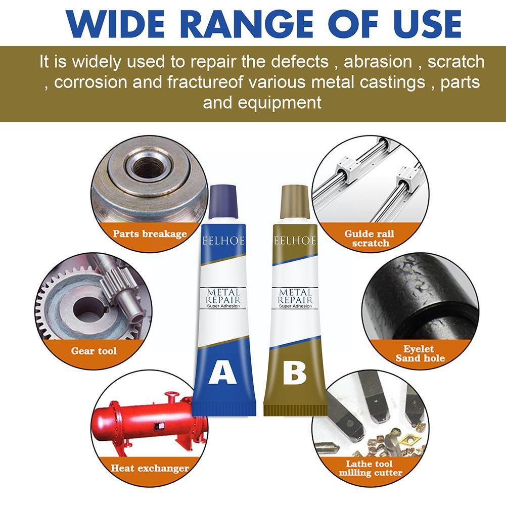 Industrial Ab Glue Metal Repair Adhesive Paste Metal Quick-drying Resistant Repair Glue Heat Welding Cold Glue Sealant Repa R5i8