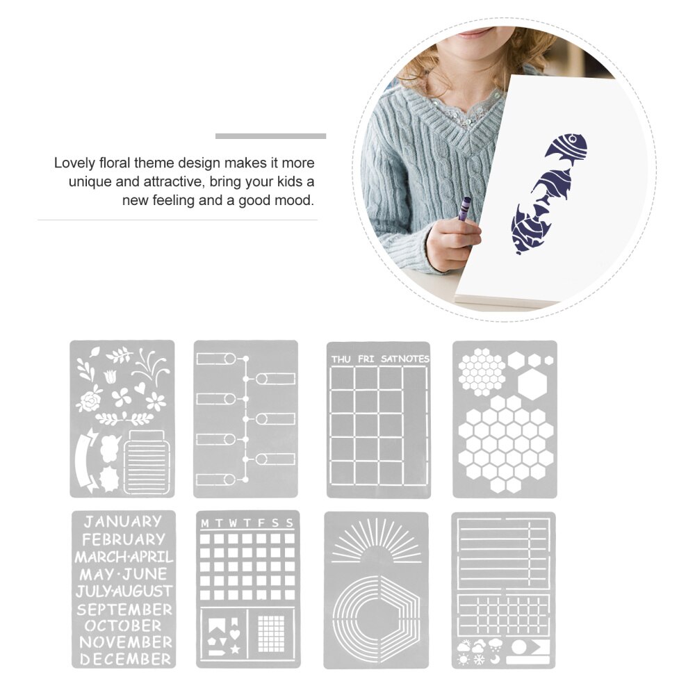 1 Set/16Pcs Journal Stencils Schilderen Templates ... – Grandado