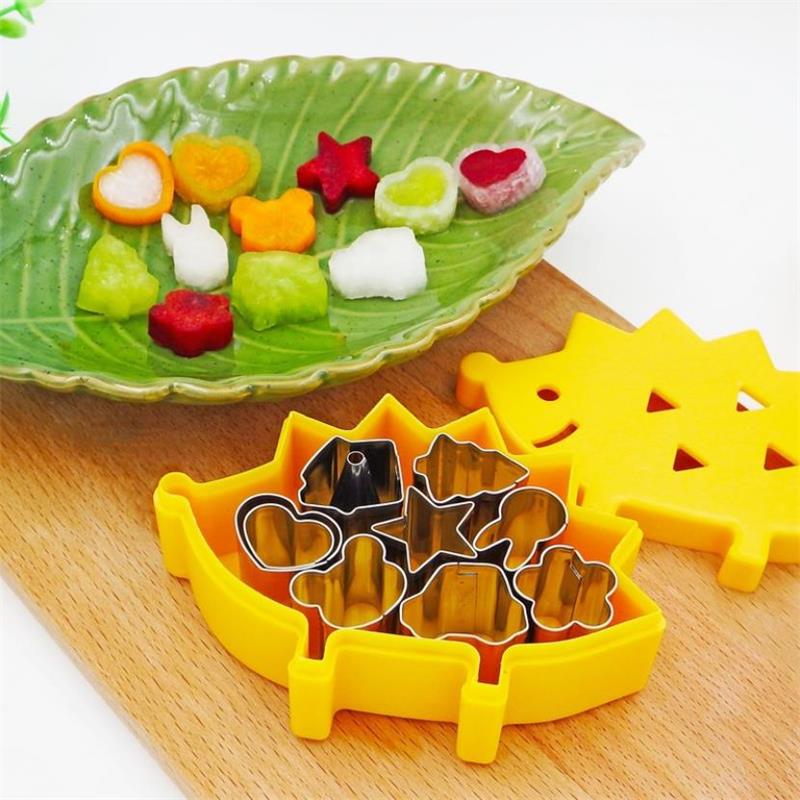 10 Stks/set Fruit Cutter Mould Egel Doos Mini Rvs Mould Keuken Gadgets Bakken Accessoires Cookie Cutter