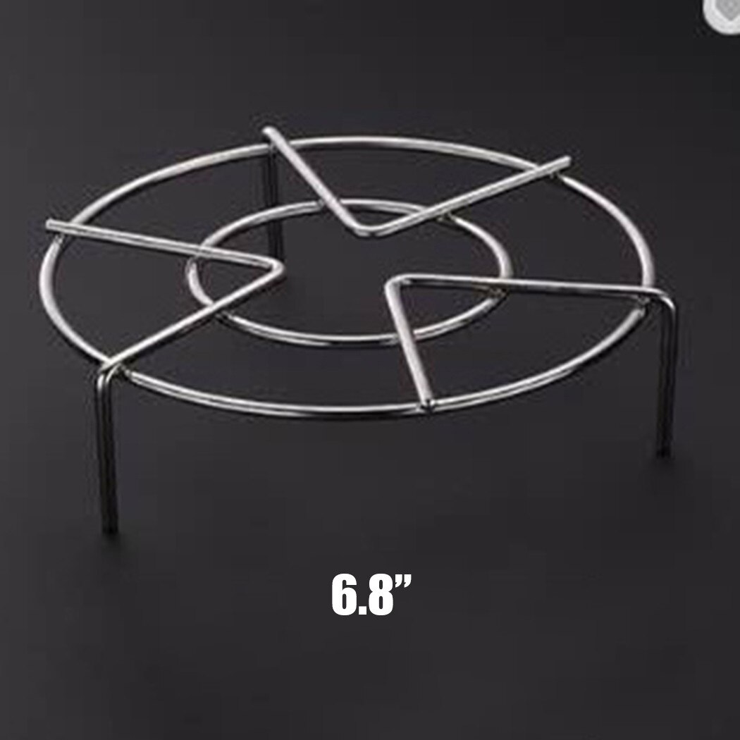 Cookware Shelf Insert Pot Silver Stainless Steel Stand Steamer Rack