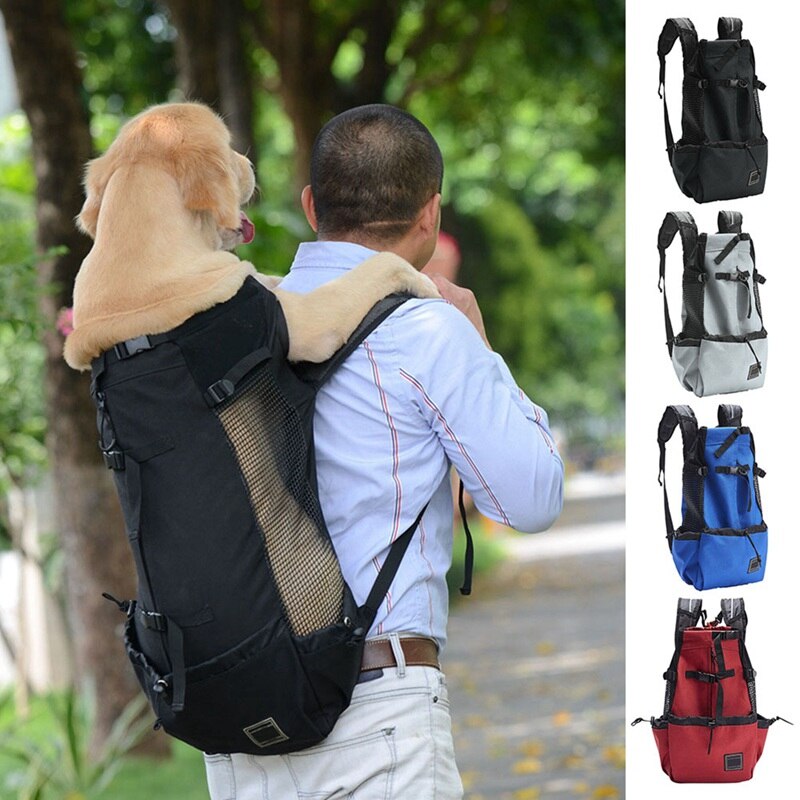 Pet Dog Carrier Bag For Large Dogs Golden Retriever Bulldog Breathable Backpack Adjustable Big Dog Travel Bags Pets Products