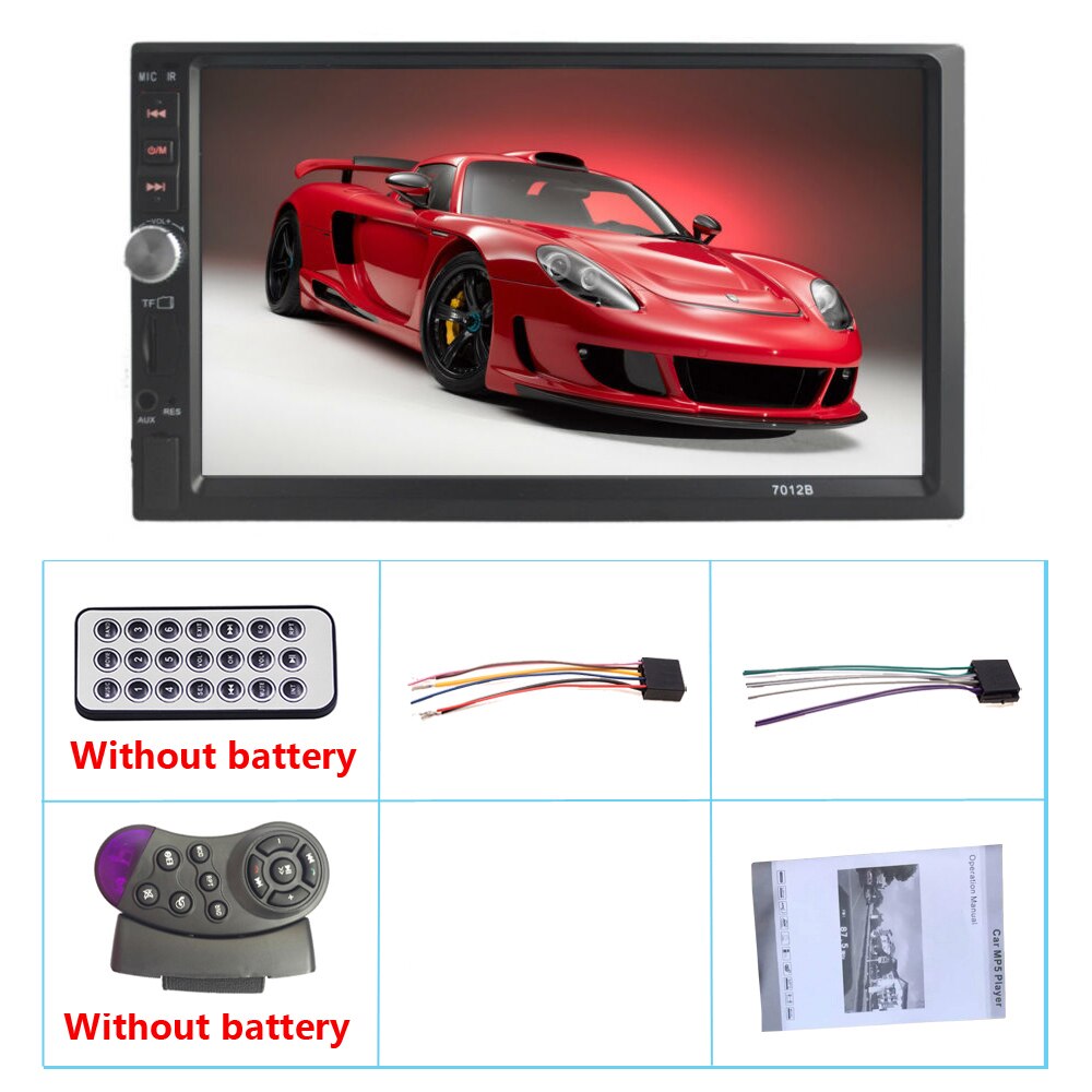 7012b autoradio 2 din algemeen 7 '' inch touchscreen autoradio video  mp5 speler ondersteuning achteruitrijcamera en stuurwiel: Met swc-afstandsbediening
