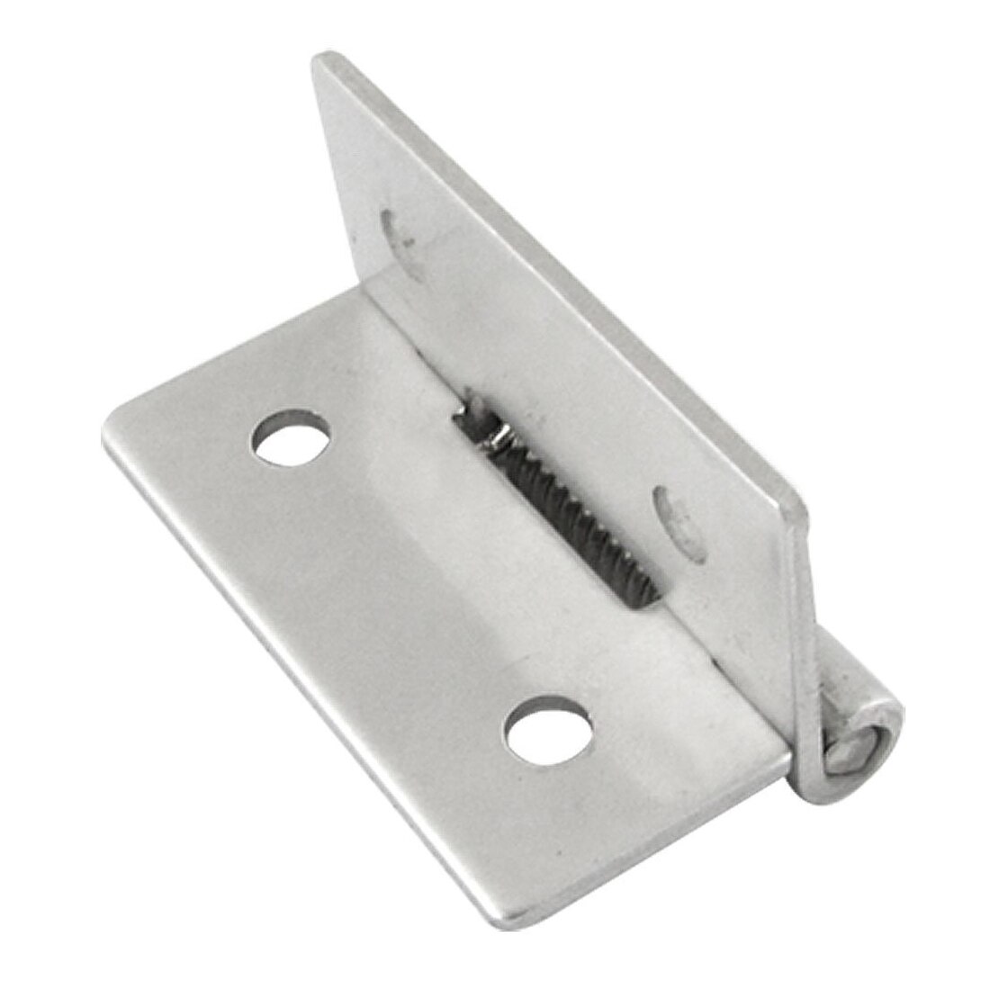 Silver Tone Metal 50 x 50 x 2mm Spring Loaded Self Opening Hinges