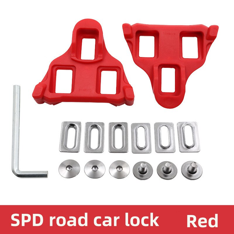 Cubiertas de tacos para ciclismo de 6 grados, tacos de bicicleta de carretera, pedales de ciclismo con bloqueo automático para Ciclismo de Carretera, equipos deportivos para montar: Borgoña