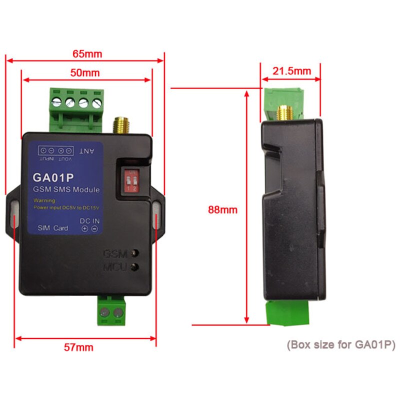 Ga01p mini gsm alarmsystemer sms alarmer sikkerhedssystem genopladeligt batteri til strømsvigt alarm