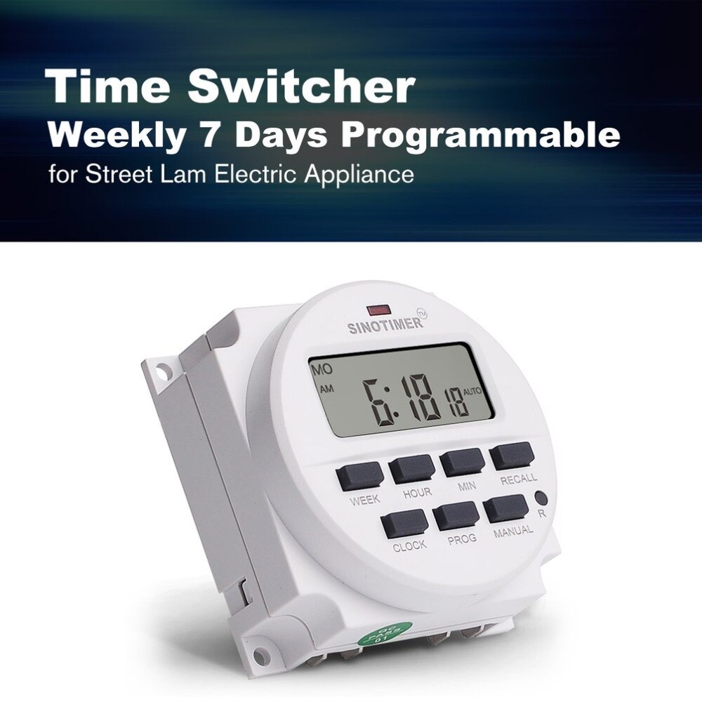 SINOTIMER 5V Weekly 7 Days Programmable Digital Time Switch Relay Timer Control Countdown Recall Cancel for Electric Appliance