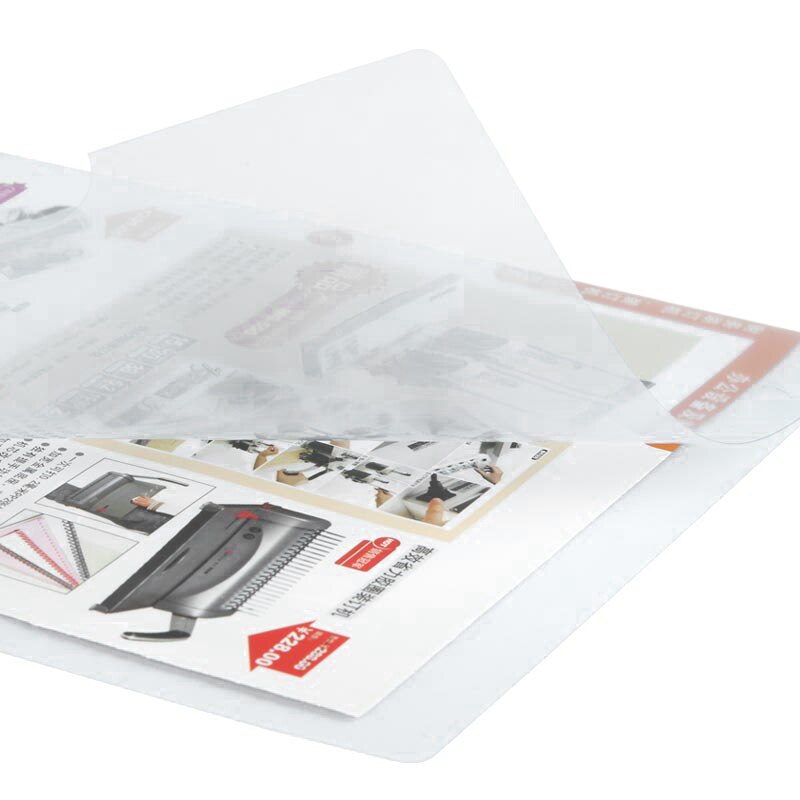 Comix E310-1 Paper folder A4:220*310mm 10pcs/set for Documents Files Holder and Display, Nw:76g Color:transparent