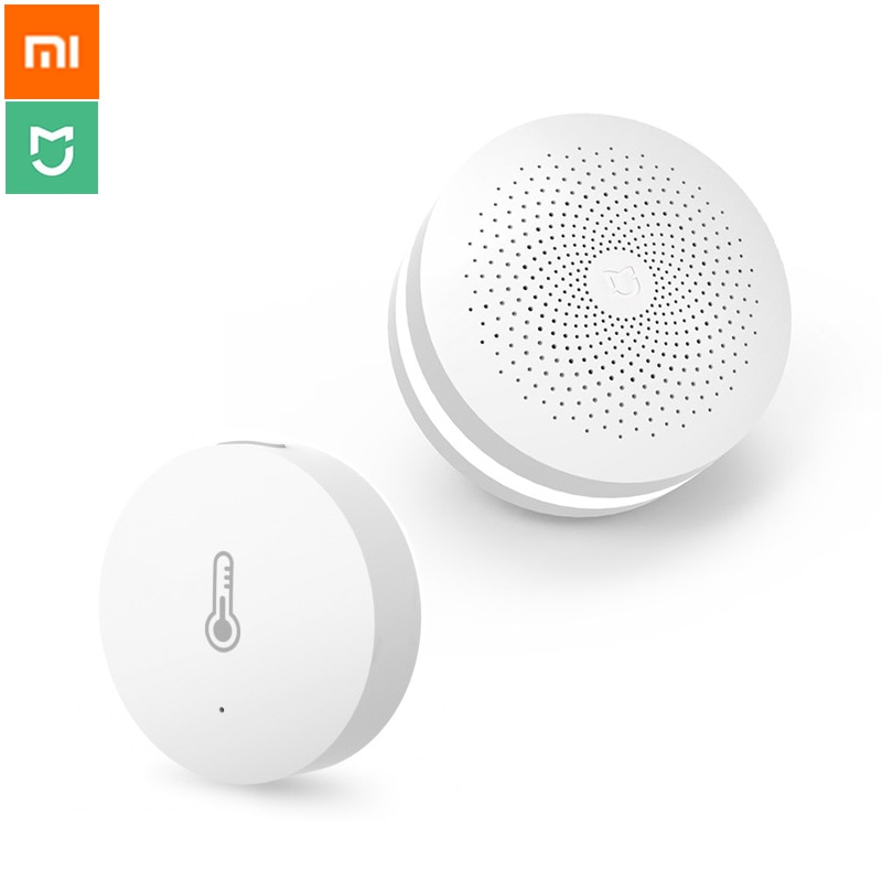 Original Xiaomi Smart Home Gateway Multi-functional Upgraded Smart Temperature and Humidity Sensor WiFi Remote Control by Mi APP