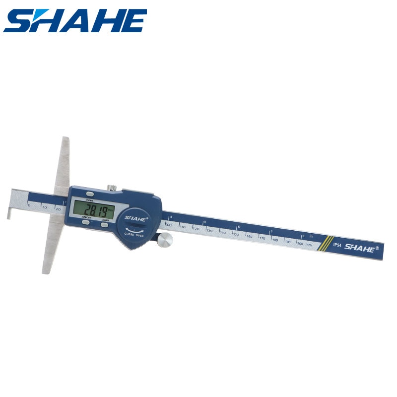 0-200 mm digital vernier caliper micrometer single hook digital depth vernier caliper depth gauge ruler measuring tools